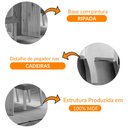 Ver imagem 6 de Sala de Jantar Mesa Olímpia 120cm Mdf Vidro Canto Reto com 4 Cadeiras Carol Moderna