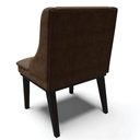 Ver imagem 5 de Kit 10 Cadeiras Estofadas Para Sala De Jantar Base Fixa De Madeira Preto Lia Suede Marrom - Ibiza