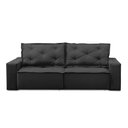 Ver imagem 4 de Sofá Retrátil e Reclinável 3 lugares com Molas 1,50m Alana Suede Preto Madelina