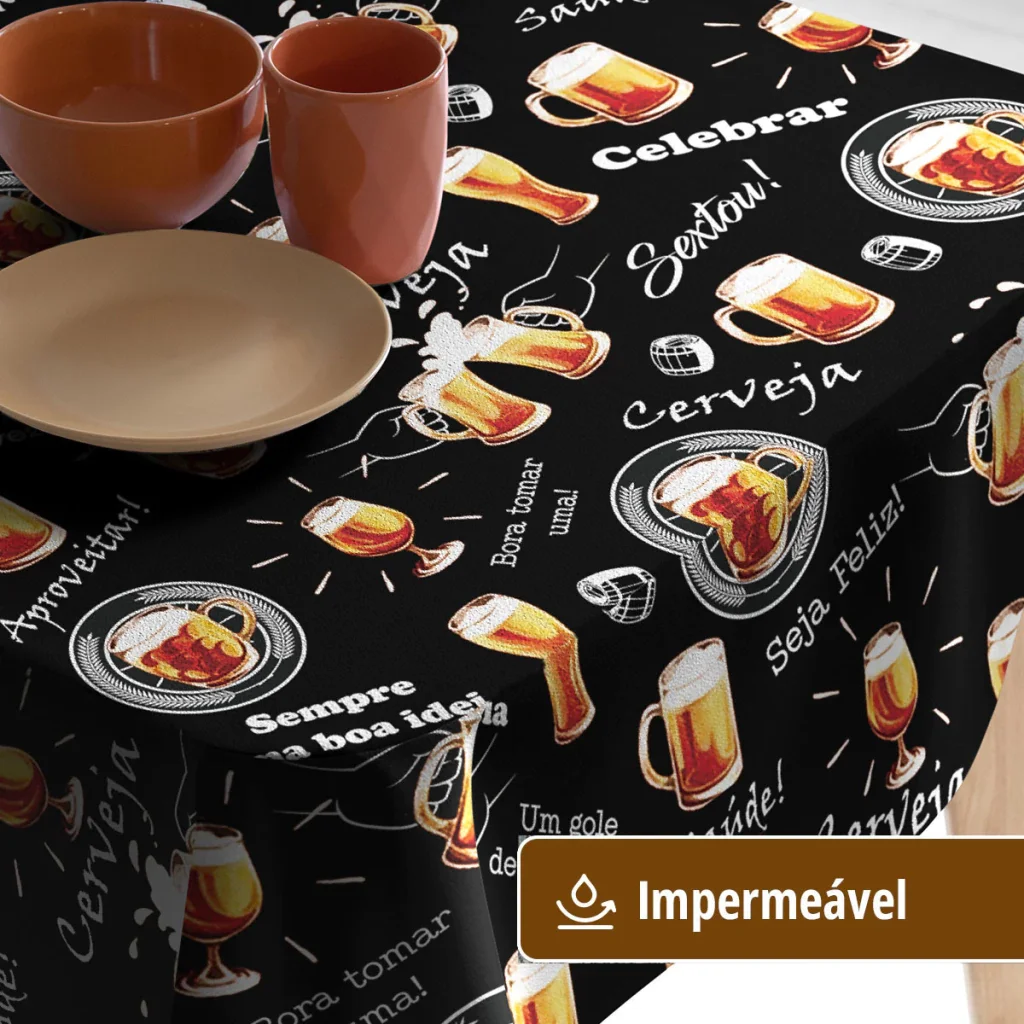 Ver imagem 4 de Toalha Mesa Plástica Térmica Saidera 4 Lugares Redonda 1,38