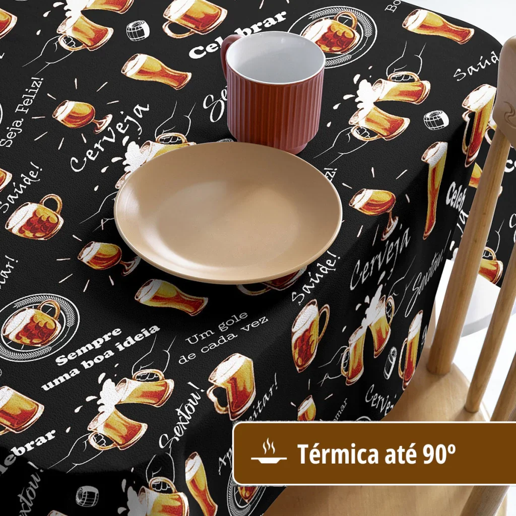 Ver imagem 2 de Toalha Mesa Plástica Térmica Saidera 4 Lugares Redonda 1,38