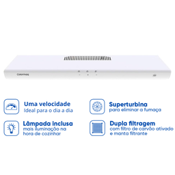 Depurador Exaustor Cozinha 80 Cm Parede 127v Aço Colormaq - 2