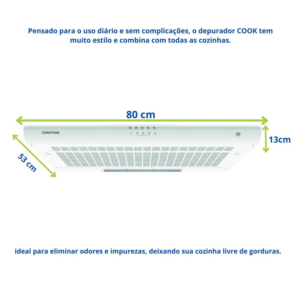 Depurador Exaustor Cozinha 80 Cm Parede 127v Aço Colormaq - 4