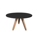 Ver imagem 2 de Mesa de Centro Redonda para Sala Pé de Madeira Retrô Camila B04 - D’Rossi