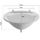 Ver imagem 7 de Pia Lavatório Banheiro 4L + Torneira Branca + Sifão Universal Sanfonado + Engate + Veda Rosca