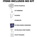 Ver imagem 5 de Pia Lavatório Banheiro 4L + Torneira Branca + Sifão Universal Sanfonado + Engate + Veda Rosca