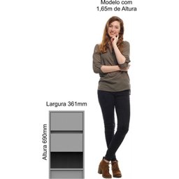 Guarda Roupa Modulado 3 Peças Wood Móveis Castro - 17 Guarda Roupa Modulado 3 Peças Wood Móveis Castro - 17