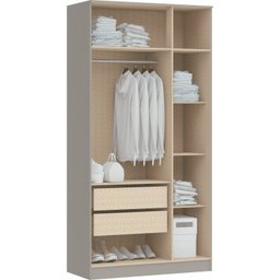 Guarda Roupa Modulado 3 Peças Wood Móveis Castro - 4 Guarda Roupa Modulado 3 Peças Wood Móveis Castro - 4