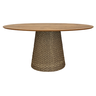 Mesa De Jantar Cone Oval 140x90 cm Tampo Antíqua Base Fibra Sintética Personal Decor Mesa de Jantar  - 2