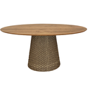 Ver imagem 3 de Mesa De Jantar Cone Oval 140x90 cm Tampo Antíqua Base Fibra Sintética Personal Decor Mesa de Jantar