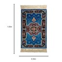 Ver imagem 3 de Tapete Persa Azul Claro Ideal para Quarto Sal e Hall 0,50x1,00cm