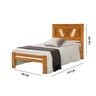 Cama Solteiro Madeira Maciça Mônaco - 3
