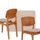 Ver imagem 4 de Conjunto com 2 Cadeiras Malta Gold Moderna Mobília Brisa/cinamomo Imbuia