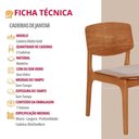 Ver imagem 5 de Conjunto com 2 Cadeiras Malta Gold Moderna Mobília Brisa/cinamomo Imbuia
