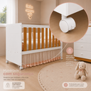 Ver imagem 6 de Berço Katatau 3 em 1 para Colchão 130x 70cm 100% MDF Branco Fosco/Savana