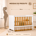Ver imagem 5 de Berço Katatau 3 em 1 para Colchão 130x 70cm 100% MDF Branco Fosco/Savana