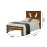 Cama Solteiro Madeira Maciça Mônaco - 3