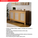 Ver imagem 4 de Buffet Aparador Madeira Maciça e Tela Tipo Rathan Sintética 3 Portas Deltran