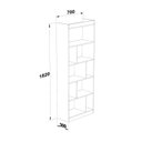Ver imagem 4 de Estante de Livros 70CMX182CM 4 Prateleiras LV300 Mel