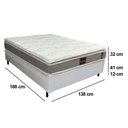 Ver imagem 4 de Cama Box Casal Sintético + Colchão Prime Casal Las Vegas 138x188x73: Branco