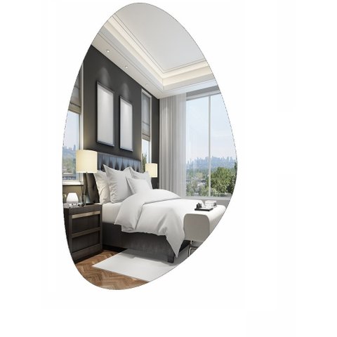 Espelho Orgânico 115cm X 70cm E02 Lançamento Luxo Quarto Sala Banheiro