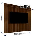 Ver imagem 3 de Painel Ripado para TV até 75 Polegadas MDF 185,5CMX183CM Vênus 1.8 Marrom