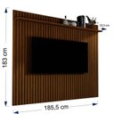 Ver imagem 4 de Painel Ripado para TV até 75 Polegadas MDF 185,5CMX183CM Vênus 1.8 Marrom