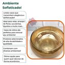 Ver mais imagens de Vaso Aquario Dourado Ambar - Médio