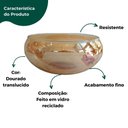 Ver imagem 3 de Vaso Aquario Dourado Ambar - Médio