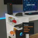 Ver imagem 6 de Mesa para Computador Gamer Madesa 9409 e Painel para Tv até 58 Polegadas - Branco/preto