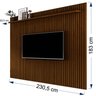 Painel para TV até 85 Polegadas com Ripado Versátil 1.8 - 3