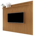 Ver imagem 2 de Painel Ripado para TV até 85 Polegadas MDF 230,5CMX183CM Versátil 1.8 Marrom