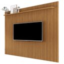 Ver imagem 2 de Painel Ripado para TV até 85 Polegadas MDF 230,5cmx183cm Versátil 1.8 Marrom Nature