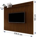 Ver imagem 4 de Painel Ripado para TV até 85 Polegadas MDF 230,5CMX183CM Versátil 1.8 Marrom