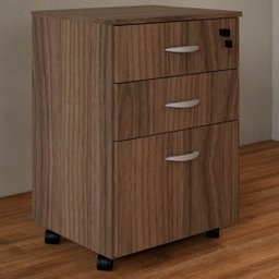 Gaveteiro Escritório com Rodízios 3 Gavetas e Chave Web15 G04 Málaga - Mpozenato - 2