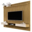 Ver imagem 3 de Painel Ripado para TV até 70 Polegadas com Nicho 2 Portas Prateleira Venus 1.8