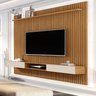 Painel para TV até 75 Polegadas com Ripado Nicho 2 Portas e Prateleira Vênus 1.8 - 1
