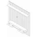 Ver imagem 3 de Painel Ripado para TV até 70 Polegadas MDF 185,5CMX218CM Nicho 2 Portas Prateleira Nature Off White Vênus Marrom