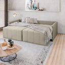 Ver imagem 2 de Sofá Cama Baraúna Retrátil e Reclinável 3 lugares 1,80m em Linho CabeCasa MadeiraOriginals