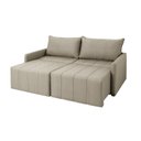 Ver imagem 6 de Sofá Cama Baraúna Retrátil e Reclinável 3 lugares 1,80m em Linho CabeCasa MadeiraOriginals