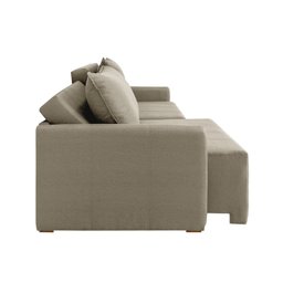 Sofá Cama Baraúna Retrátil e Reclinável 3 lugares 1,80m em Linho CabeCasa MadeiraMadeira - 8