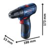 Parafusadeira Furadeira Bosch Gsr120-li 12v 1 Bat + Acess - 5