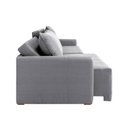 Ver mais imagens de Sofá Cama Baraúna Retrátil e Reclinável 3 lugares 1,80m em Linho CabeCasa MadeiraOriginals