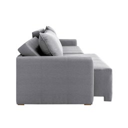 Sofá Cama Baraúna Retrátil e Reclinável 3 lugares 1,80m em Linho CabeCasa MadeiraMadeira - 8