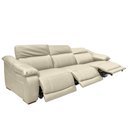 Ver imagem 1 de Sofá Elétrico Reclinável Sala de Estar Concepción U076 308cm Modulado Botão Touch Couro Bege Claro G