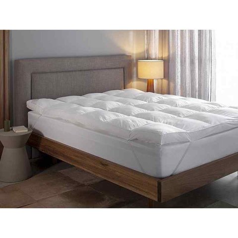 Pillow Top Casal Vision Fill Gold Branco Buddemeyer