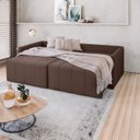 Ver imagem 2 de Sofá Cama Baraúna Retrátil e Reclinável 3 lugares 1,80m em Linho Premium CabeCasa MadeiraOriginals