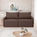 Ver imagem 1 de Sofá Cama Baraúna Retrátil e Reclinável 3 Lugares 1,80m em Linho Premium CabeCasa MadeiraOriginals