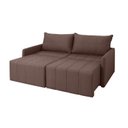 Ver imagem 7 de Sofá Cama Baraúna Retrátil e Reclinável 3 lugares 1,80m em Linho Premium CabeCasa MadeiraOriginals