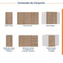 Ver imagem 4 de Cozinha Planejada 6 Peças sem Tampo 3 Aéreos 6 Portas e 3 Balcões Ipanema CabeCasa MadeiraOriginals Marrom/Acácia